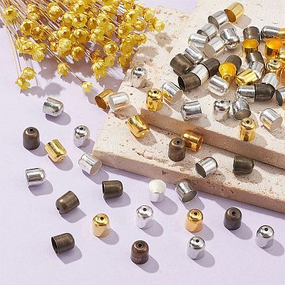 100Pcs 4 Colors Iron Cord Ends IFIN-YW0003-24-1