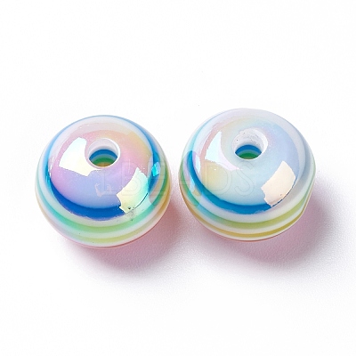 Stripe Resin Beads RESI-B014-01B-10-1