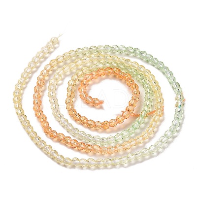 Transparent Gradient Color Glass Beads Strands GLAA-G101-2mm-08-1