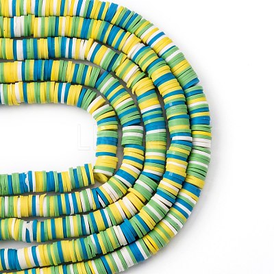 Handmade Polymer Clay Beads Strands CLAY-R089-8mm-T019-1