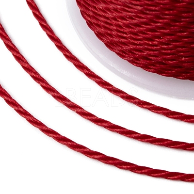 Round Waxed Polyester Cord YC-G006-01-1.0mm-32-1
