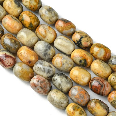 Barrel Shaped Gemstone Natural Crazy Lace Agate Beads Strands G-S114-08-1