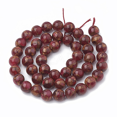 Natural Chalcedony Beads Strands G-S333-10mm-014D-1