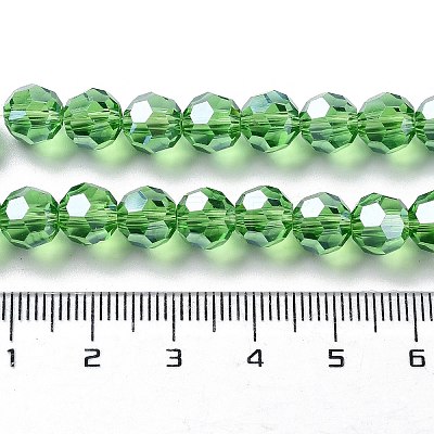 Electroplate Glass Bead Strands EGLA-R015-8mm-14-1