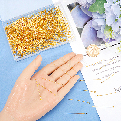 600Pcs Brass Eye Pin KK-SP0001-69C-G-1