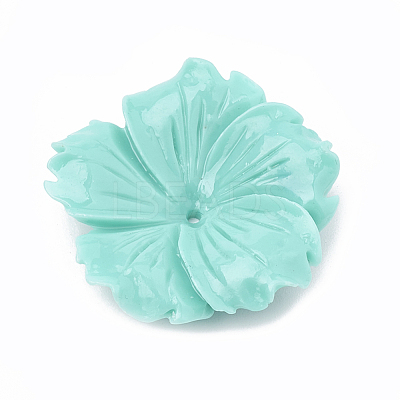 Dyed Synthetic Coral Bead Caps CORA-N002-3-02F-1