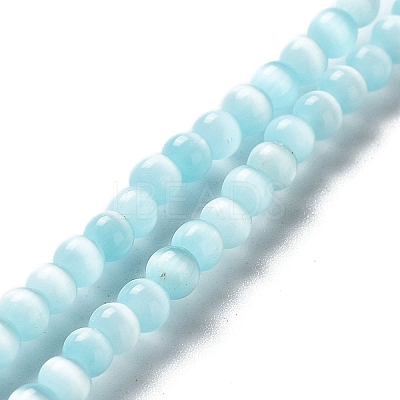 Cat Eye Glass Bead Strands CE-R010-09-1