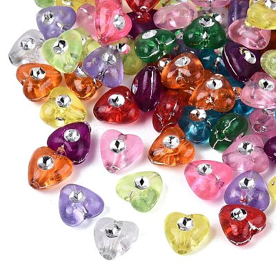 Plastic Heart Beads KY-Q002-02-1