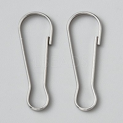 304 Stainless Steel Push Gate Snap Keychain Clasp Findings STAS-WH20010-005P-03-1