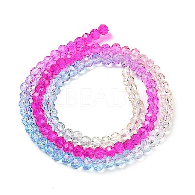 Transparent Painted Glass Beads Strands X1-DGLA-A034-T3mm-A14-1