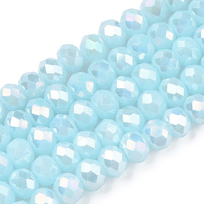 Electroplate Glass Beads Strands EGLA-A034-P2mm-B15-1