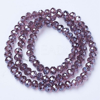 Electroplate Glass Beads Strands EGLA-A034-T1mm-A05-1