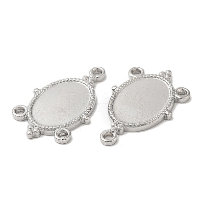 Non-Tarnish 304 Stainless Steel Cabochon Connector Settings STAS-L020-017P-1
