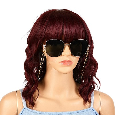 Spray Painted CCB Plastic Linking Eyeglasses Chains AJEW-EH00240-02-1