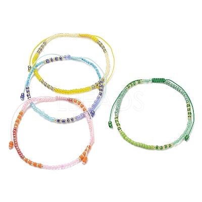 Glass Seed Braided Bead Bracelets BJEW-JB09610-1