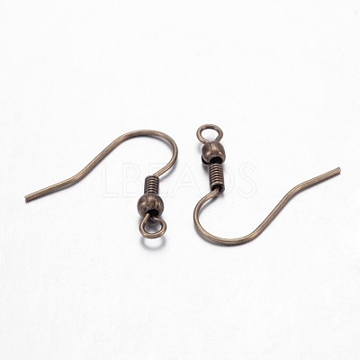 Antique Bronze Brass Earring Hooks X-KK-Q361-AB-1