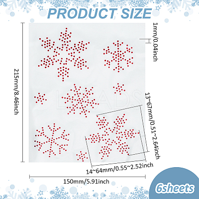 Snowflake Pattern Hotfix Rhinestones DIY-WH0430-205C-1