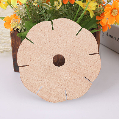 Wood Braiding Disc Disk LS-DIY-WH0034-55-1