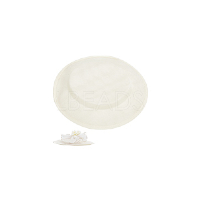 Imitation Linen Cloth Hat Fascinator Base AJEW-WH0314-493-1