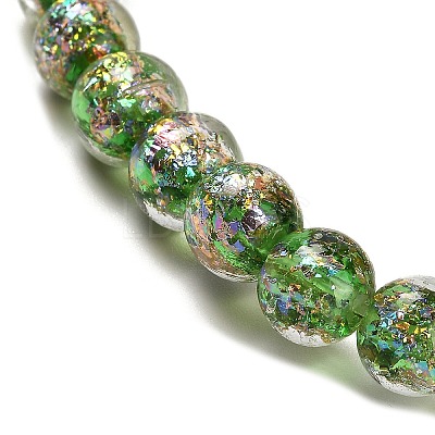 Handmade Dichroic Foil Glass Beads Strands DICH-U001-02B-1