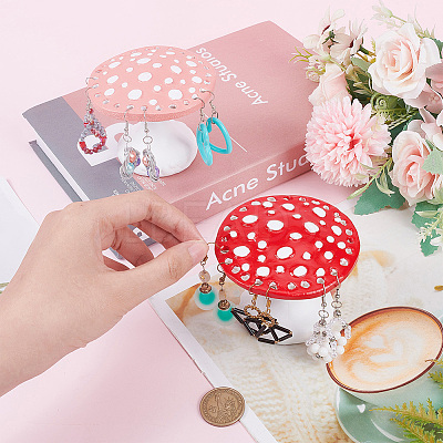 2Pcs 2 Colors Resin Earring Display Stands EDIS-CP0001-01-1