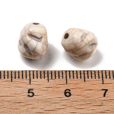 Crackle Opaque Acrylic Beads OACR-Z026-08-1