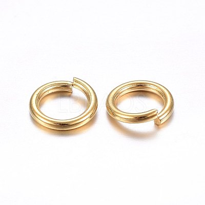 304 Stainless Steel Open Jump Rings STAS-O098-02G-06-1