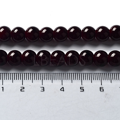Imitation Jade Glass Beads Strands X-DGLA-S076-8mm-39-1