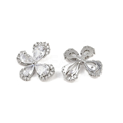 Brass Micro Pave Cubic Zirconia Pendants KK-H078-26P-1