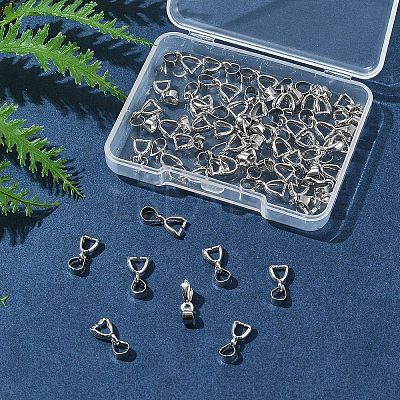 50Pcs Brass Ice Pick Pinch Bails IFIN-FS0001-47B-1