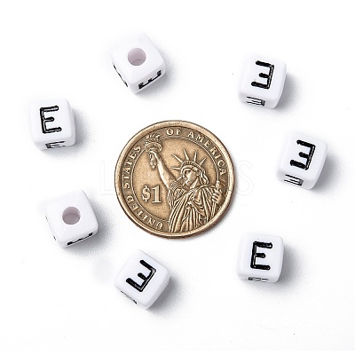 Letter Acrylic European Large Hole Beads X-OPDL-R050-10mm-E-1