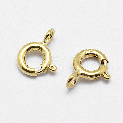925 Sterling Silver Spring Ring Clasps STER-K167-076D-G-1