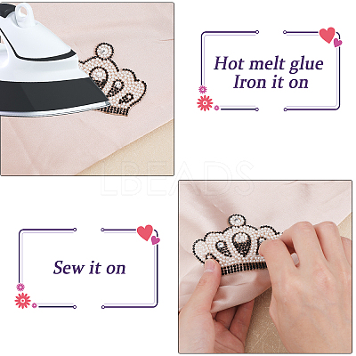 13Pcs 13 Style Crown Shape Hotfix Rhinestone DIY-CA0005-48-1