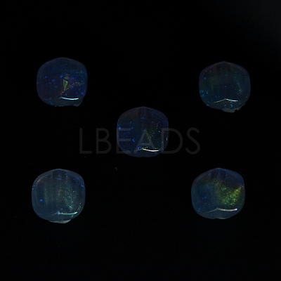 UV Plating Luminous Transparent Acrylic Beads OACR-P010-01E-1