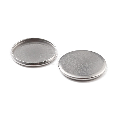 Non-Tarnish 316 Surgical Stainless Steel Cabochon Tray Settings STAS-I187-06F-P-1