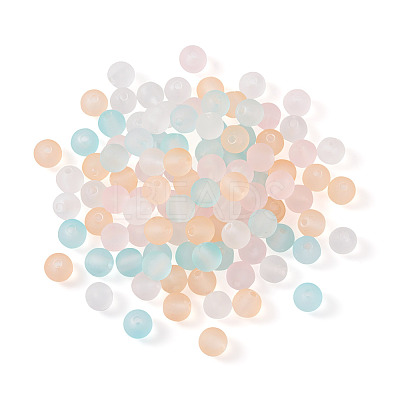 800Pcs 4 Colors Transparent Acrylic Beads FACR-TA0001-03-1