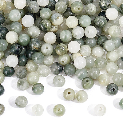 2 Strands Natural Green Rutilated Quartz Beads Strands G-NB0004-73-1