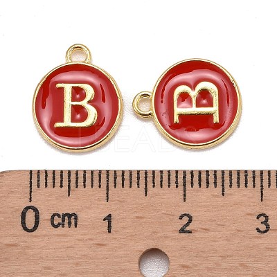 Golden Plated Alloy Enamel Charms X-ENAM-S118-03B-1