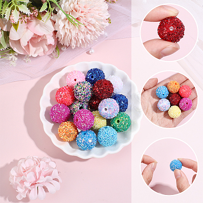 26Pcs 13 Colors Acrylic Beads SACR-PA0001-38-1