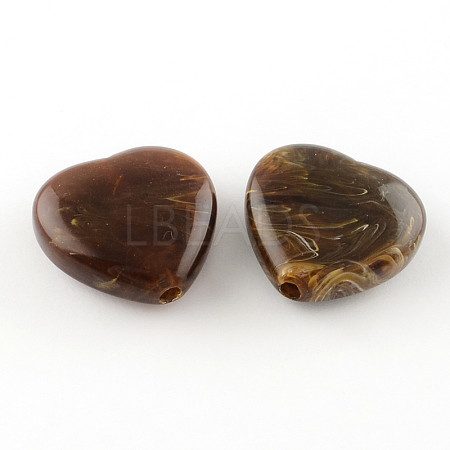Heart Imitation Gemstone Acrylic Beads OACR-R018-04-1