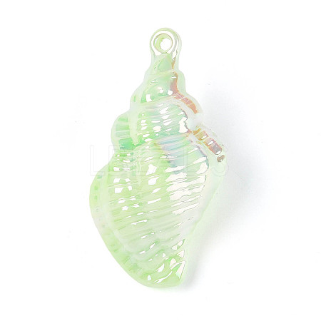 UV Plating Opaque Acrylic Shell Shape Big Pendants SACR-T018-35E-1