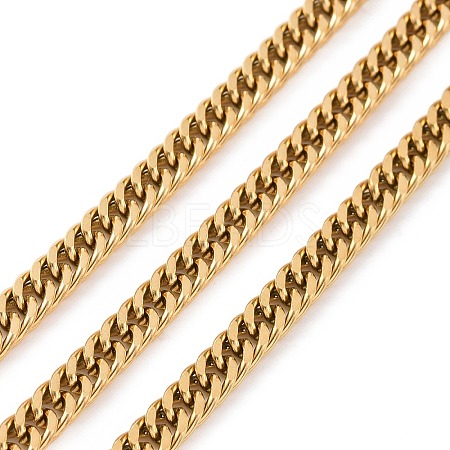 Ion Plating(IP) 304 Stainless Steel Cuban Link Chains STAS-N0013-21G-1