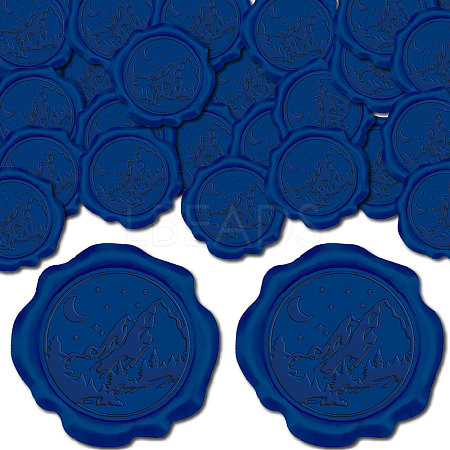 CRASPIRE 50Pcs Adhesive Wax Seal Stickers DIY-CP0010-53C-1