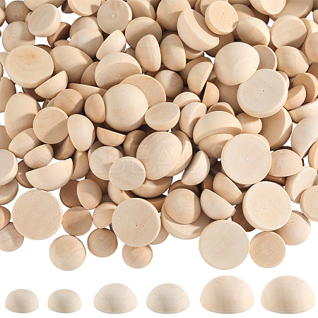 200Pcs Unfinished Natural Wood Cabochons WOOD-SP0001-56-1