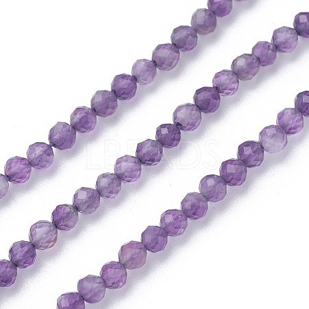 Natural Amethyst Beads Strands G-F619-12-3mm-1