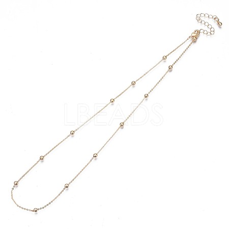 Brass Cable Chain Necklace MAK-N031-003-1