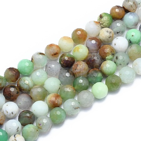 Natural Chrysoprase Beads Strands G-K310-A18-10mm-1