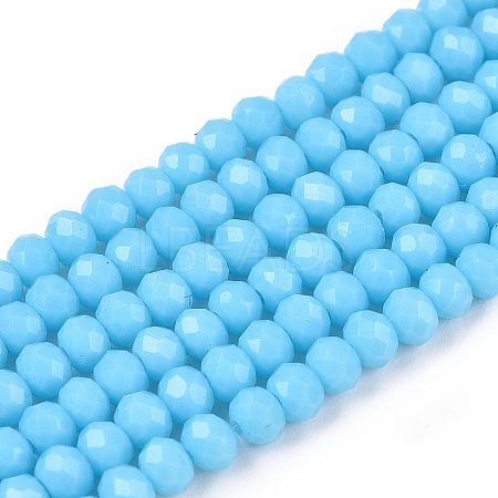 Opaque Solid Color Imitation Jade Glass Beads Strands EGLA-A044-P2mm-D08-1