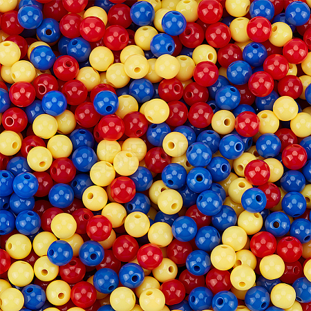 Opaque Acrylic Beads SACR-PA0001-04A-02-1