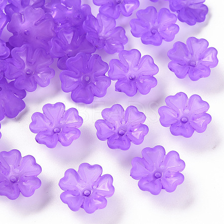 Transparent Frosted Acrylic Bead Caps X-MACR-S371-04A-747-1